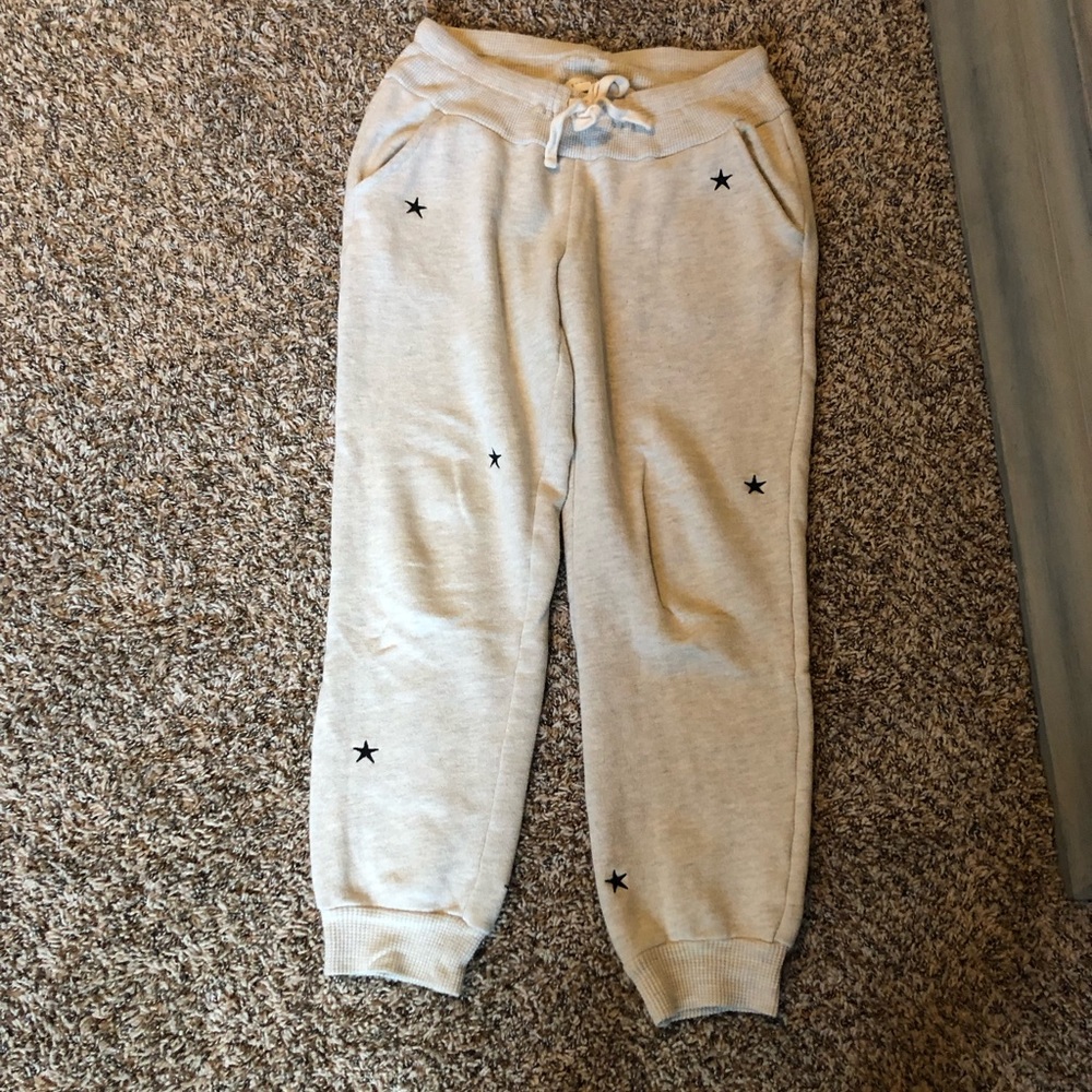 Love stitch embroidered star sweatpants size small